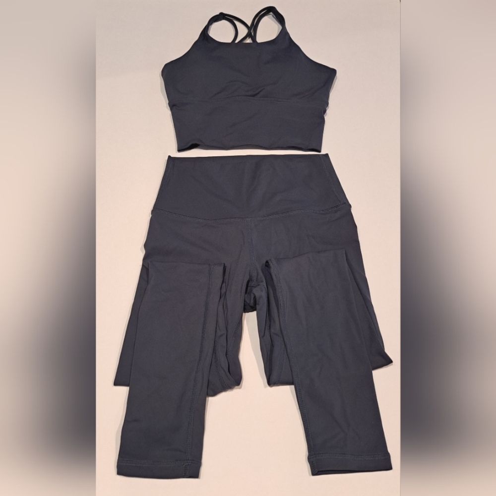 NWT 2-Piece Workout/Yoga/Gym Set (Blue-Grey) - LIT ACTIVEWEAR